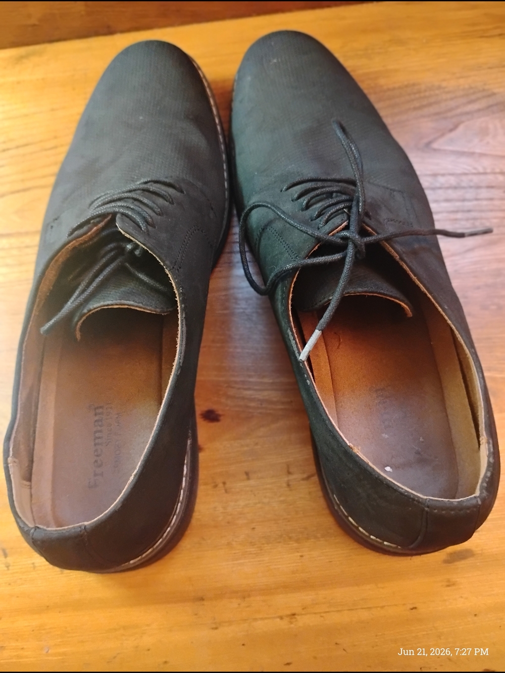Hickey Freeman Milton Men's Size 12w Lace-Up Oxfords in Grey/Black #F217014 - Picture 3 of 6